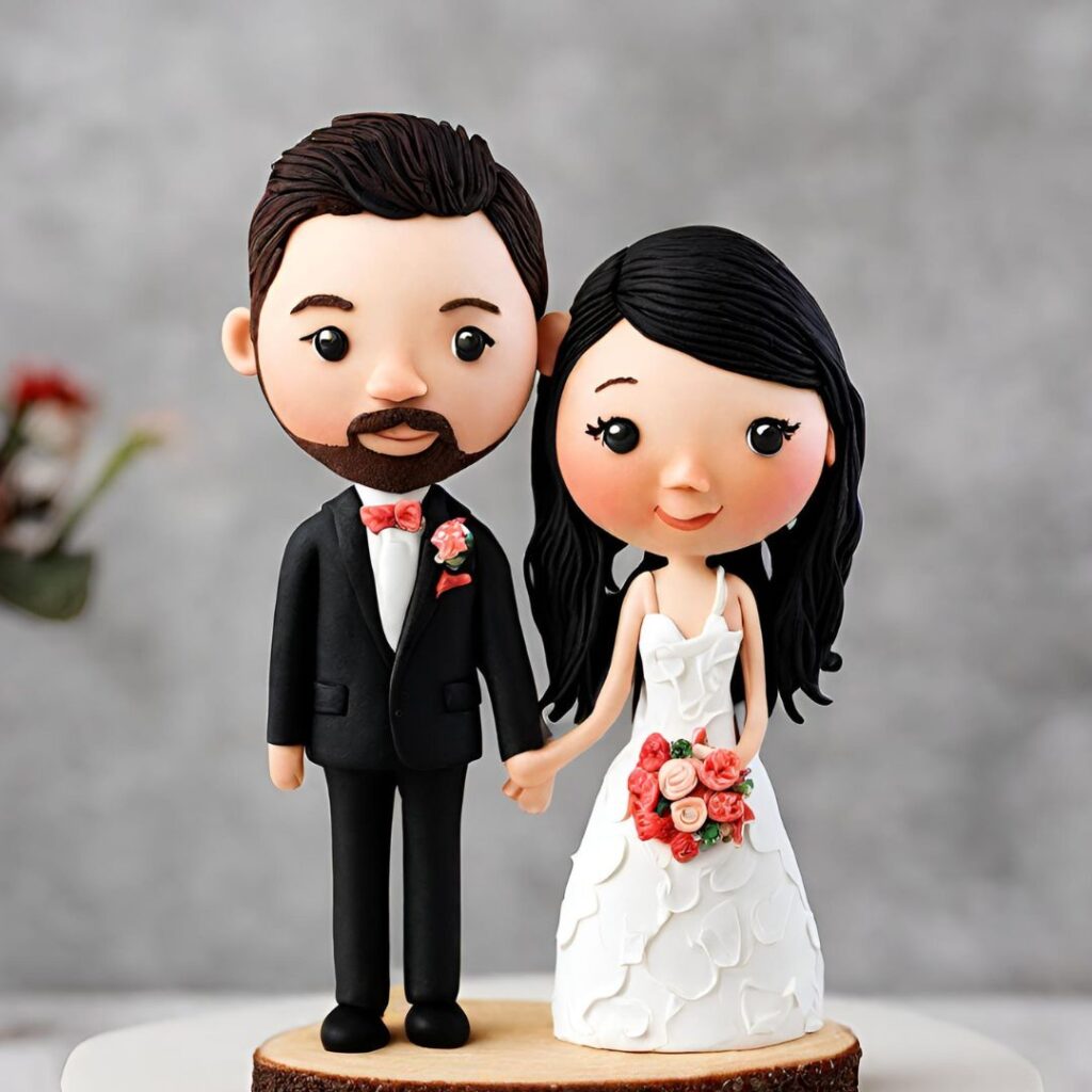 Customized Portraits Couple Cake Toppers