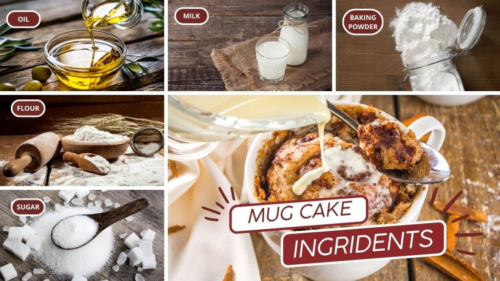 Ingredients for a Mug Cake Recipe