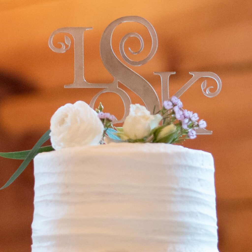Initials and Monograms couple Cake Topper