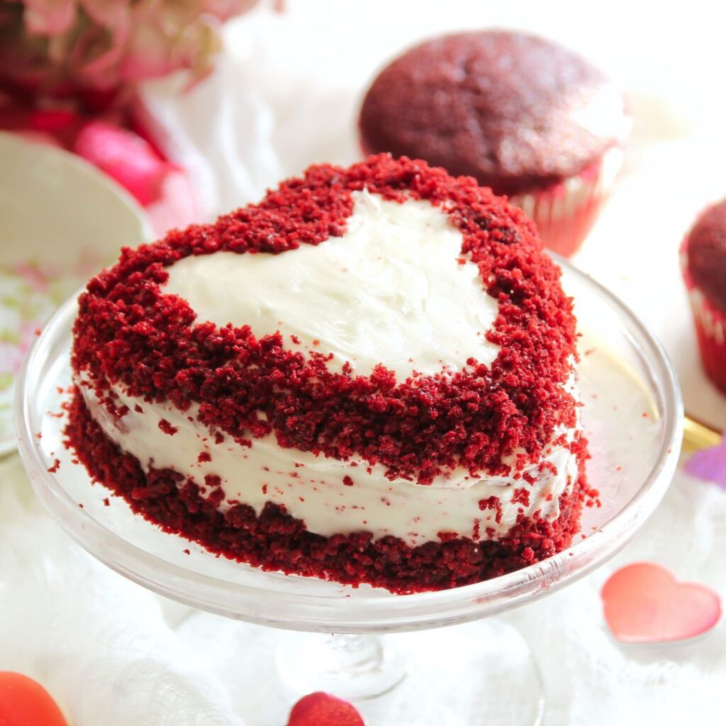 Red Velvet Heart Topper