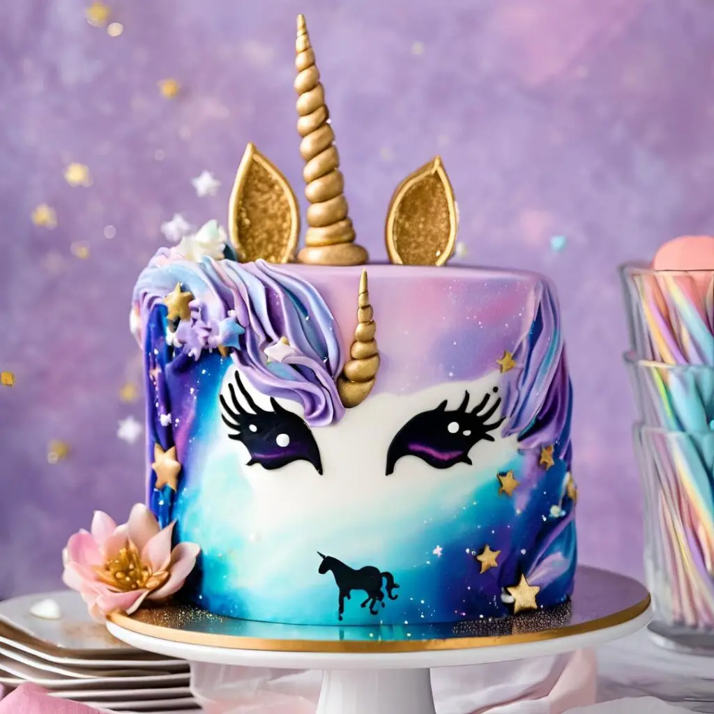 Galaxy Unicorn Cake Design