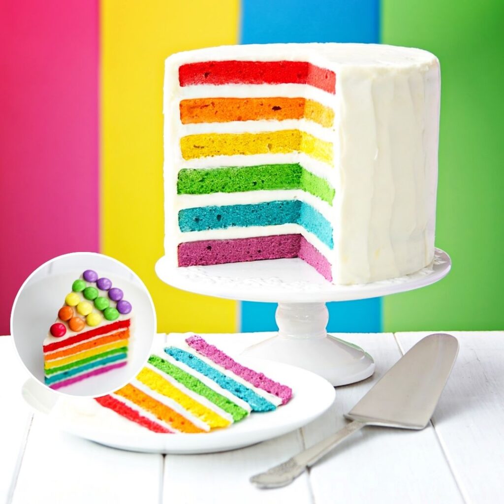 Classic Layered Rainbow Cake Design