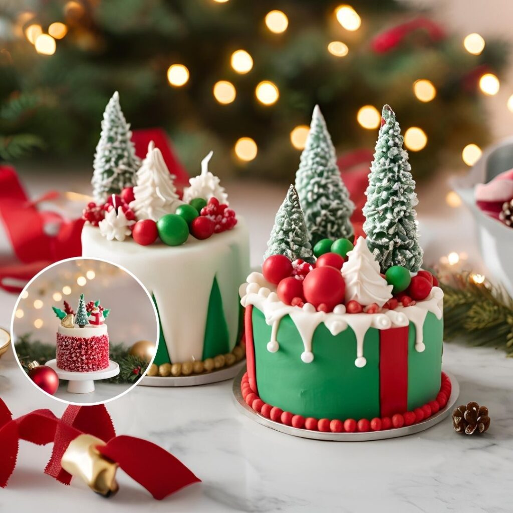 Festive Holiday Themes Mini Cake Design