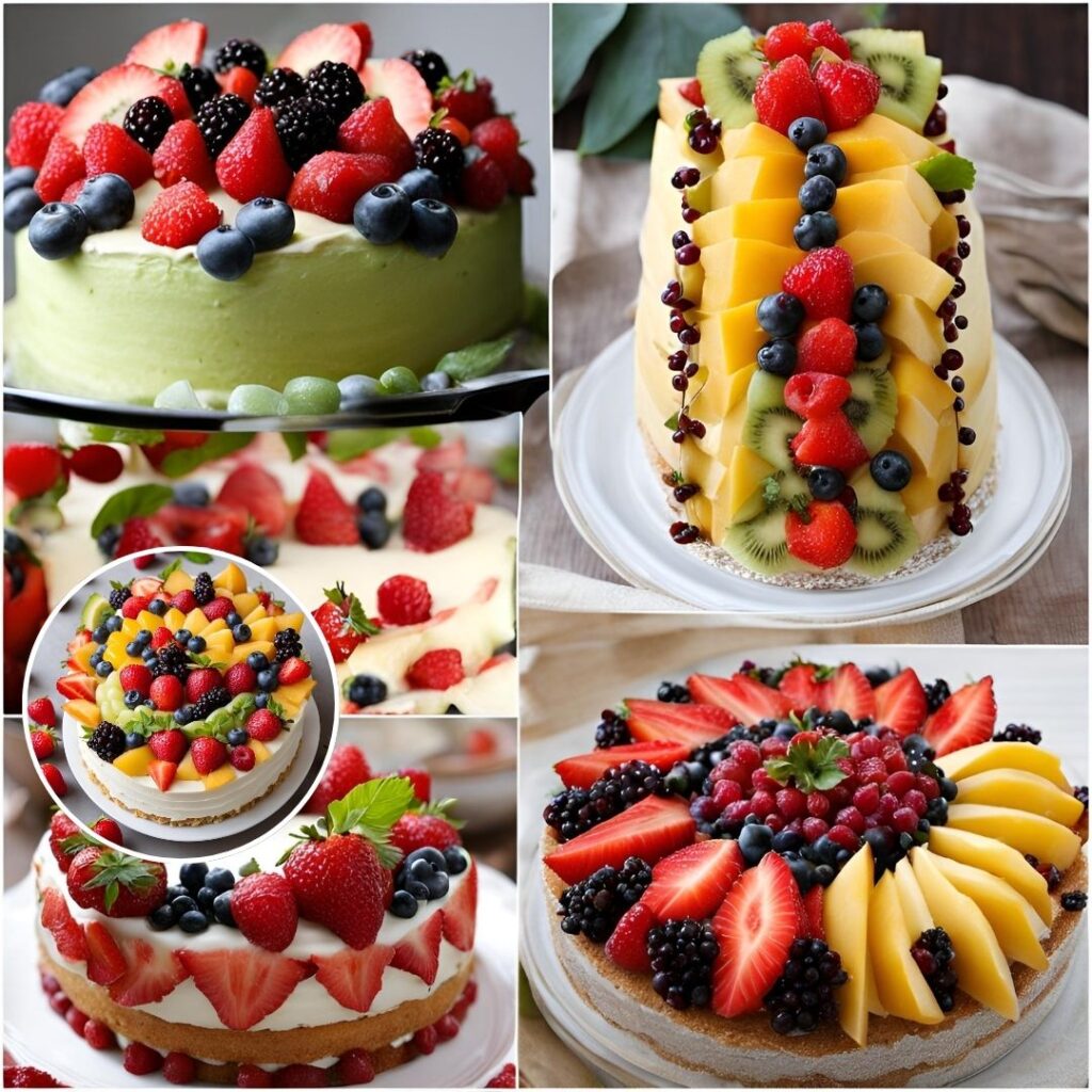 Fresh Fruit Topping Cake Decoration Ideas