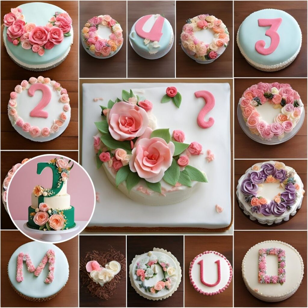 Number or Letter Cake Decoration Ideas