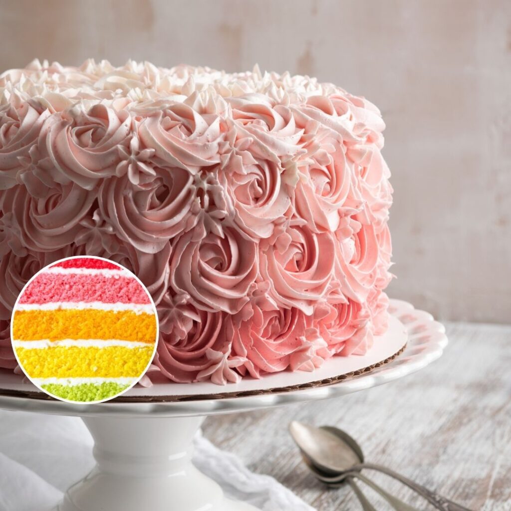 Ombre Rainbow Cake Design