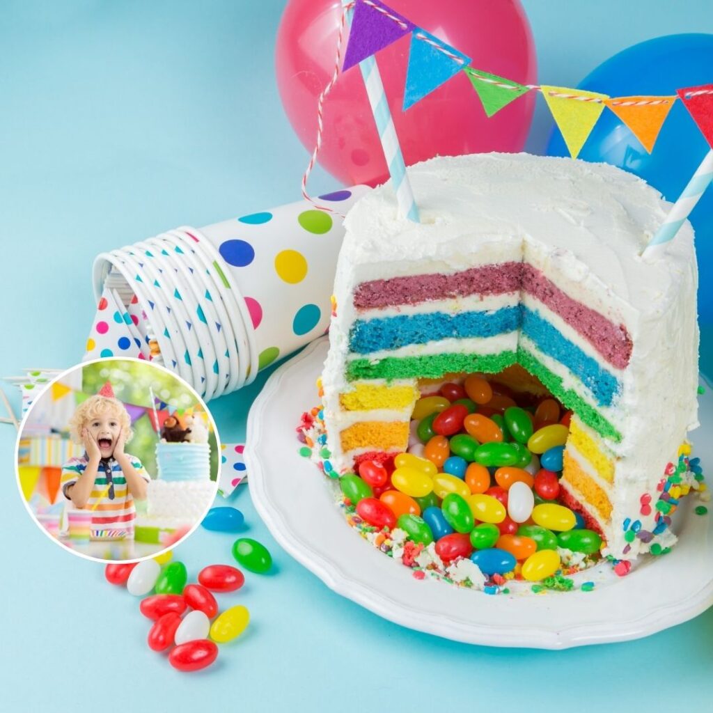 Rainbow Surprise Inside Cake