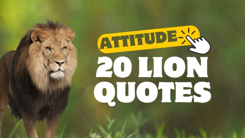 20 Powerful Attitude Lion Quotes with Images