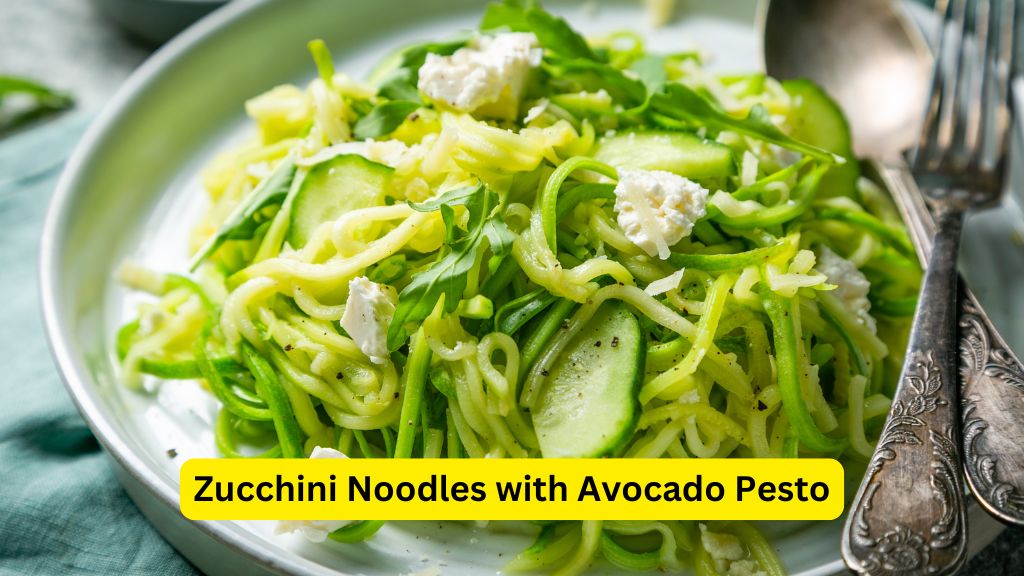 Healthy Recipes for Weight Loss, Zucchini Noodles with Avocado Pesto