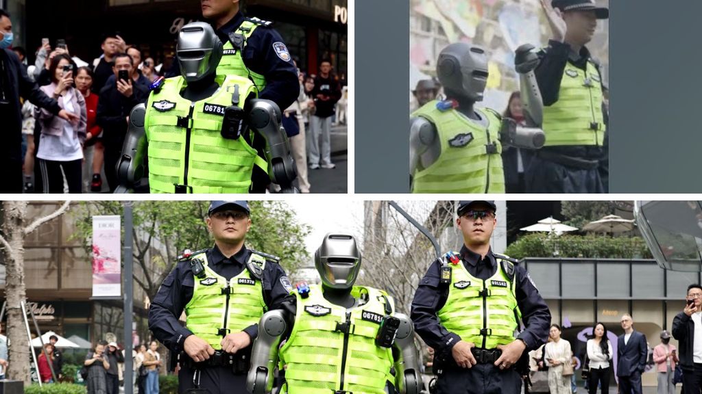 Humanoid police robot in Shenzhen